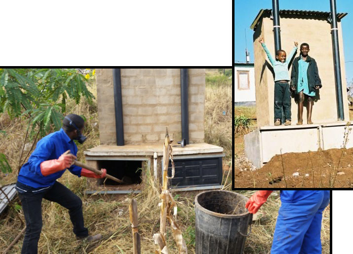 Urine diversion toilet waste removal and processing